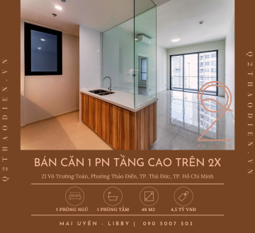 Bán căn hộ 1 phòng ngủ tại Q2 Thảo Điền - Tầng cao trên 2x, giá chỉ 4,5 tỷ